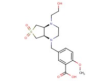 5-{[(4aS*,7aR*)-4-(2-hydroxyethyl)-6,6-dioxidohexahydrothieno[3,4-b]pyrazin-1(2H)-yl]methyl}-2-methoxybenzoic acid
