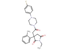 1-ethyl-3-{2-[4-(4-fluorophenyl)-1-piperazinyl]-2-oxoethyl}-3-(2-methylphenyl)-2,5-pyrrolidinedione