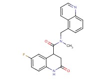 6-fluoro-N-methyl-2-oxo-N-(5-quinolinylmethyl)-1,2,3,4-tetrahydro-4-quinolinecarboxamide