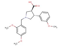 (3S*,4R*)-1-(2,4-dimethoxybenzyl)-4-(3-methoxyphenyl)pyrrolidine-3-carboxylic acid