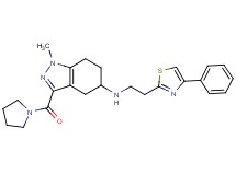 1-methyl-N-[2-(4-phenyl-1,3-thiazol-2-yl)ethyl]-3-(1-pyrrolidinylcarbonyl)-4,5,6,7-tetrahydro-1H-indazol-5-amine