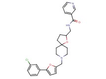 N-[(8-{[5-(3-chlorophenyl)-2-furyl]methyl}-1-oxa-8-azaspiro[4.5]dec-2-yl)methyl]nicotinamide