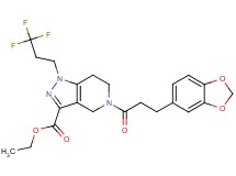 ethyl 5-[3-(1,3-benzodioxol-5-yl)propanoyl]-1-(3,3,3-trifluoropropyl)-4,5,6,7-tetrahydro-1H-pyrazolo[4,3-c]pyridine-3-carboxylate