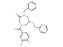 1-benzyl-4-(3-chloro-4-fluorobenzoyl)-6-(2-pyridinylmethoxy)-1,4-diazepan-2-one