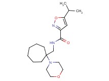 5-isopropyl-N-{[1-(4-morpholinyl)cycloheptyl]methyl}-3-isoxazolecarboxamide