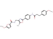 5-methoxy-N-{[2-(4-{[3-(4-methoxyphenyl)propanoyl]amino}phenyl)-5-methyl-1,3-oxazol-4-yl]methyl}-2-furamide