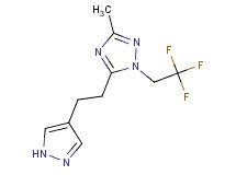 3-methyl-5-[2-(1H-pyrazol-4-yl)ethyl]-1-(2,2,2-trifluoroethyl)-1H-1,2,4-triazole