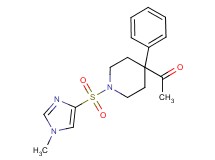 1-{1-[(1-methyl-1H-imidazol-4-yl)sulfonyl]-4-phenyl-4-piperidinyl}ethanone