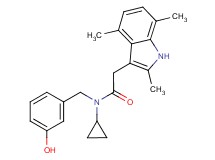 N-cyclopropyl-N-(3-hydroxybenzyl)-2-(2,4,7-trimethyl-1H-indol-3-yl)acetamide