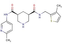 (3S*,5R*)-N-(6-methylpyridin-3-yl)-N'-[(3-methyl-2-thienyl)methyl]piperidine-3,5-dicarboxamide