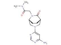 2-[(1S*,5R*)-3-(6-amino-4-pyrimidinyl)-7-oxo-3,6-diazabicyclo[3.2.2]non-6-yl]-N,N-dimethylacetamide
