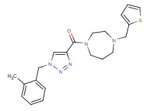 1-{[1-(2-methylbenzyl)-1H-1,2,3-triazol-4-yl]carbonyl}-4-(2-thienylmethyl)-1,4-diazepane