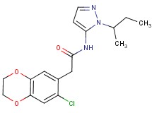 N-(1-sec-butyl-1H-pyrazol-5-yl)-2-(7-chloro-2,3-dihydro-1,4-benzodioxin-6-yl)acetamide