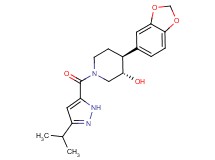(3S*,4S*)-4-(1,3-benzodioxol-5-yl)-1-[(3-isopropyl-1H-pyrazol-5-yl)carbonyl]piperidin-3-ol