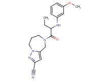 5-{2-[(3-methoxyphenyl)amino]butanoyl}-5,6,7,8-tetrahydro-4H-pyrazolo[1,5-a][1,4]diazepine-2-carbonitrile