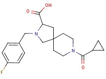 8-(cyclopropylcarbonyl)-2-(4-fluorobenzyl)-2,8-diazaspiro[4.5]decane-3-carboxylic acid