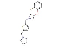 1-[(5-{[3-(2-fluorophenoxy)azetidin-1-yl]methyl}-2-thienyl)methyl]pyrrolidine
