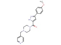 1-{[3-(4-methoxyphenyl)-1H-pyrazol-5-yl]carbonyl}-4-(4-pyridinylmethyl)piperazine