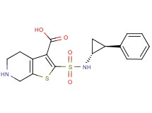2-({[(1R*,2S*)-2-phenylcyclopropyl]amino}sulfonyl)-4,5,6,7-tetrahydrothieno[2,3-c]pyridine-3-carboxylic acid