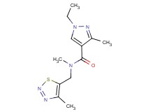 1-ethyl-N,3-dimethyl-N-[(4-methyl-1,2,3-thiadiazol-5-yl)methyl]-1H-pyrazole-4-carboxamide