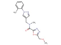 5-(methoxymethyl)-N-methyl-N-{[1-(2-methylphenyl)-1H-pyrazol-4-yl]methyl}-1,3,4-oxadiazole-2-carboxamide