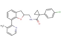 1-(4-chlorophenyl)-N-{[7-(3-methyl-2-pyridinyl)-2,3-dihydro-1-benzofuran-2-yl]methyl}cyclopropanecarboxamide