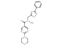 N-methyl-2-(4-morpholinyl)-N-[(3-phenyl-1,2,4-oxadiazol-5-yl)methyl]-5-pyrimidinecarboxamide