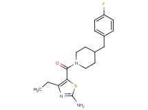 4-ethyl-5-{[4-(4-fluorobenzyl)-1-piperidinyl]carbonyl}-1,3-thiazol-2-amine