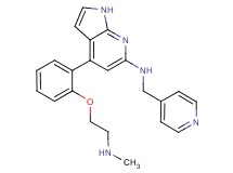 4-{2-[2-(methylamino)ethoxy]phenyl}-N-(pyridin-4-ylmethyl)-1H-pyrrolo[2,3-b]pyridin-6-amine