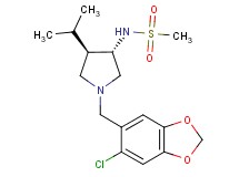 N-{(3S*,4R*)-1-[(6-chloro-1,3-benzodioxol-5-yl)methyl]-4-isopropyl-3-pyrrolidinyl}methanesulfonamide