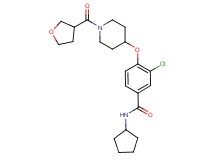 3-chloro-N-cyclopentyl-4-{[1-(tetrahydro-3-furanylcarbonyl)-4-piperidinyl]oxy}benzamide