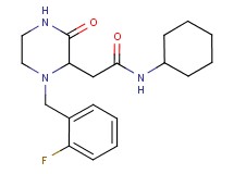 N-cyclohexyl-2-[1-(2-fluorobenzyl)-3-oxo-2-piperazinyl]acetamide