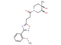 (3S*,4R*)-1-{3-[3-(2-methoxyphenyl)-1,2,4-oxadiazol-5-yl]propanoyl}-4-methylpiperidine-3,4-diol