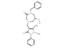1-benzyl-4-[(1,5-dimethyl-3-oxo-2-phenyl-2,3-dihydro-1H-pyrazol-4-yl)methyl]-6-hydroxy-1,4-diazepan-2-one