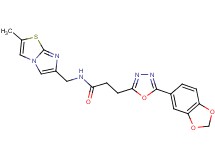 3-[5-(1,3-benzodioxol-5-yl)-1,3,4-oxadiazol-2-yl]-N-[(2-methylimidazo[2,1-b][1,3]thiazol-6-yl)methyl]propanamide