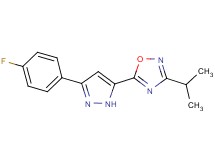 5-[3-(4-fluorophenyl)-1H-pyrazol-5-yl]-3-isopropyl-1,2,4-oxadiazole