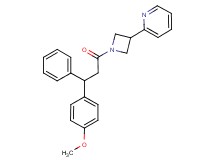 2-{1-[3-(4-methoxyphenyl)-3-phenylpropanoyl]azetidin-3-yl}pyridine