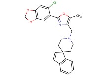 1'-{[2-(6-chloro-1,3-benzodioxol-5-yl)-5-methyl-1,3-oxazol-4-yl]methyl}spiro[indene-1,4'-piperidine]