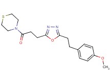 4-(3-{5-[2-(4-methoxyphenyl)ethyl]-1,3,4-oxadiazol-2-yl}propanoyl)thiomorpholine