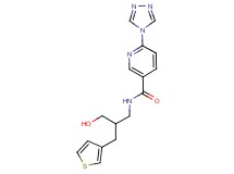 N-[3-hydroxy-2-(3-thienylmethyl)propyl]-6-(4H-1,2,4-triazol-4-yl)nicotinamide