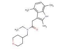 N-ethyl-N-(tetrahydro-2H-pyran-4-ylmethyl)-2-(2,4,7-trimethyl-1H-indol-3-yl)acetamide