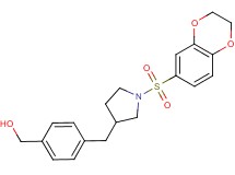 (4-{[1-(2,3-dihydro-1,4-benzodioxin-6-ylsulfonyl)pyrrolidin-3-yl]methyl}phenyl)methanol