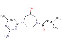 1-(2-amino-6-methylpyrimidin-4-yl)-4-(3-methylbut-2-enoyl)-1,4-diazepan-6-ol