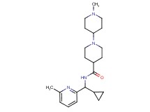 N-[cyclopropyl(6-methylpyridin-2-yl)methyl]-1'-methyl-1,4'-bipiperidine-4-carboxamide