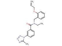 N-[2-(allyloxy)benzyl]-N-ethyl-3-(5-methyl-1H-tetrazol-1-yl)benzamide