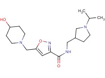5-[(4-hydroxypiperidin-1-yl)methyl]-N-[(1-isopropylpyrrolidin-3-yl)methyl]isoxazole-3-carboxamide
