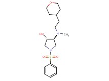 (3S*,4S*)-4-{methyl[2-(tetrahydro-2H-pyran-4-yl)ethyl]amino}-1-(phenylsulfonyl)-3-pyrrolidinol