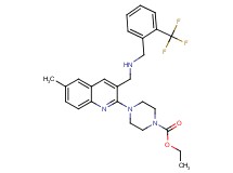 ethyl 4-[6-methyl-3-({[2-(trifluoromethyl)benzyl]amino}methyl)-2-quinolinyl]-1-piperazinecarboxylate