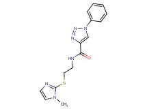 N-{2-[(1-methyl-1H-imidazol-2-yl)thio]ethyl}-1-phenyl-1H-1,2,3-triazole-4-carboxamide