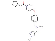 (4-{[1-(cyclopentylacetyl)-4-piperidinyl]oxy}benzyl)methyl[(1-methyl-1H-pyrazol-4-yl)methyl]amine